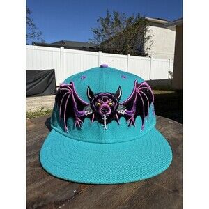 MNWKA Mishka Bat New York Blue & Purple New Era Cap 7 1/4 Snapback RARE